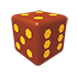 Custom Caramel Dice — standard appearance