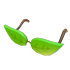 Standard appearance; Neon/Mega appearance is not shown Eco Green Leaf Glasses — standard appearance
