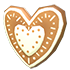 Gingerbread Heart Flying Disc — standard appearance