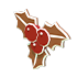 Gingerbread Holly Flying Disc — standard appearance