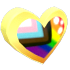Standard appearance; Neon/Mega appearance is not shown LGBTQ Pride Pin — standard appearance