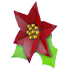 Poinsettia Hair Clip — standard appearance