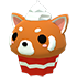 Red Panda Cupcake Chew Toy — standard appearance