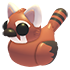Red Panda Ducky — standard appearance