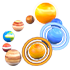 Solar System Necklace — standard appearance