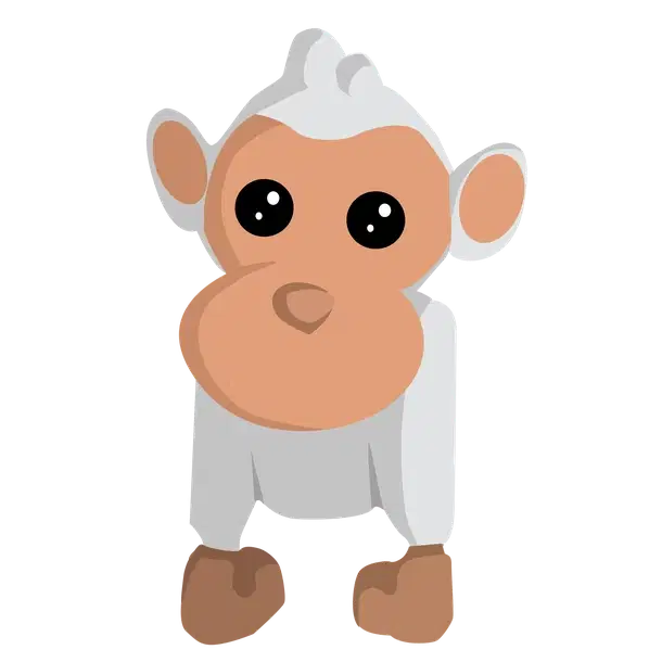 Albino Monkey — standard appearance