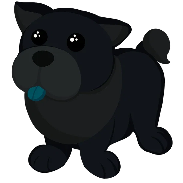 Standard appearance; Neon/Mega appearance is not shown Black Chow-Chow — standard appearance