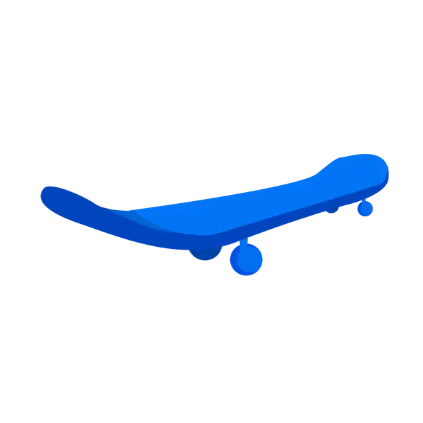 Blue Skateboard — standard appearance