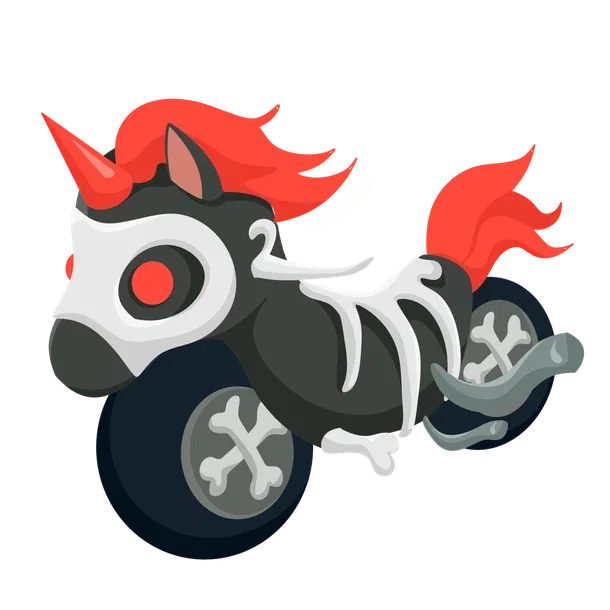 Standard appearance; Neon/Mega appearance is not shown Halloween Black Ponycycle — standard appearance