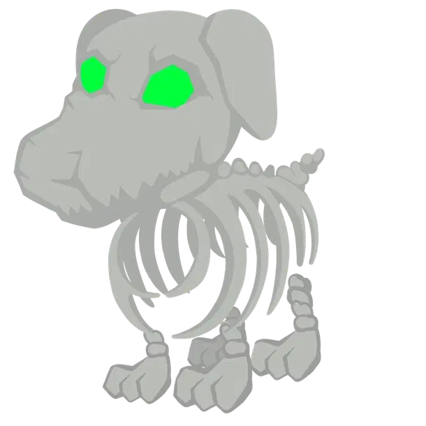 Standard appearance; Neon/Mega appearance is not shown Halloween White Skeleton Dog — standard appearance