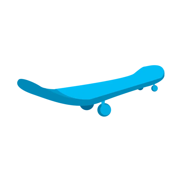 Neon Blue Skateboard — standard appearance