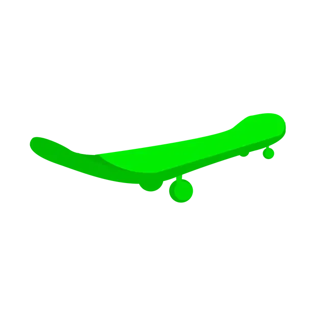 Neon Green Skateboard — standard appearance