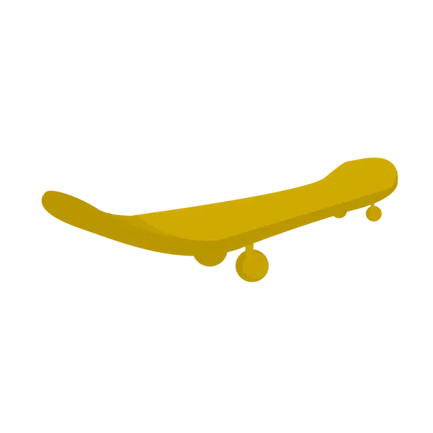 Neon Orange Skateboard — standard appearance