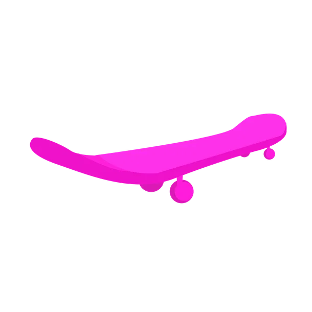Neon Pink Skateboard — standard appearance