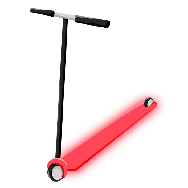Neon Red Scooter — standard appearance