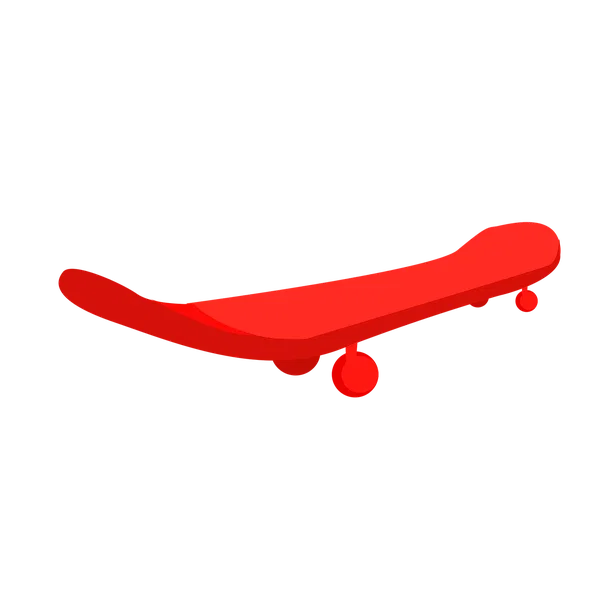 Standard appearance; Neon/Mega appearance is not shown Neon Red Skateboard — standard appearance