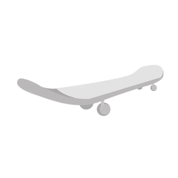 Neon White Skateboard — standard appearance