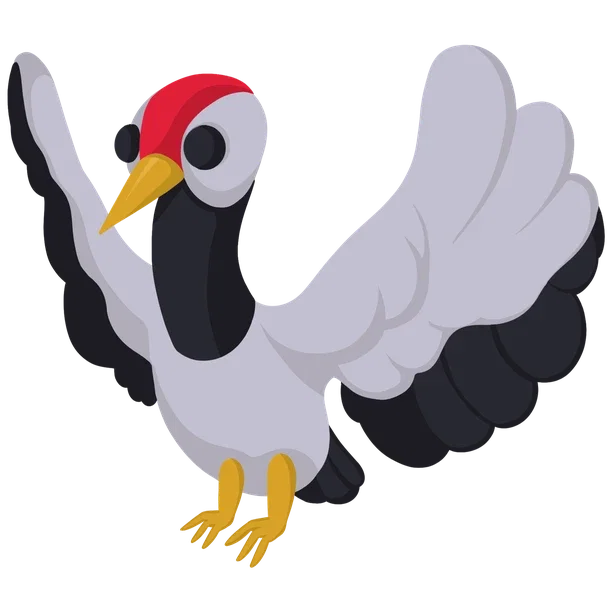 Red Crowned Crane — standard appearance