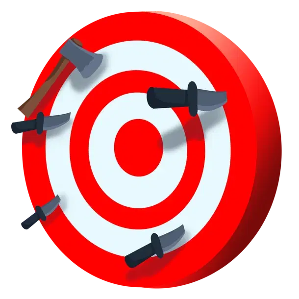 Throwing Knife Target — standard appearance